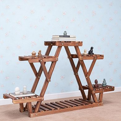 6 Tier A Frame Wooden Plant Stand