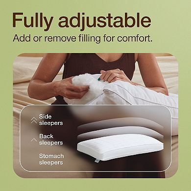 COOP Sleep Down Alternative Fill & Memory Foam Core Adjustable Premier Pillow