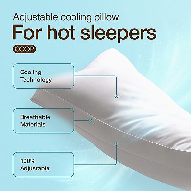 COOP Sleep Hypoallergenic Alternative Fill Adjustable Cooling Cloud Pillow