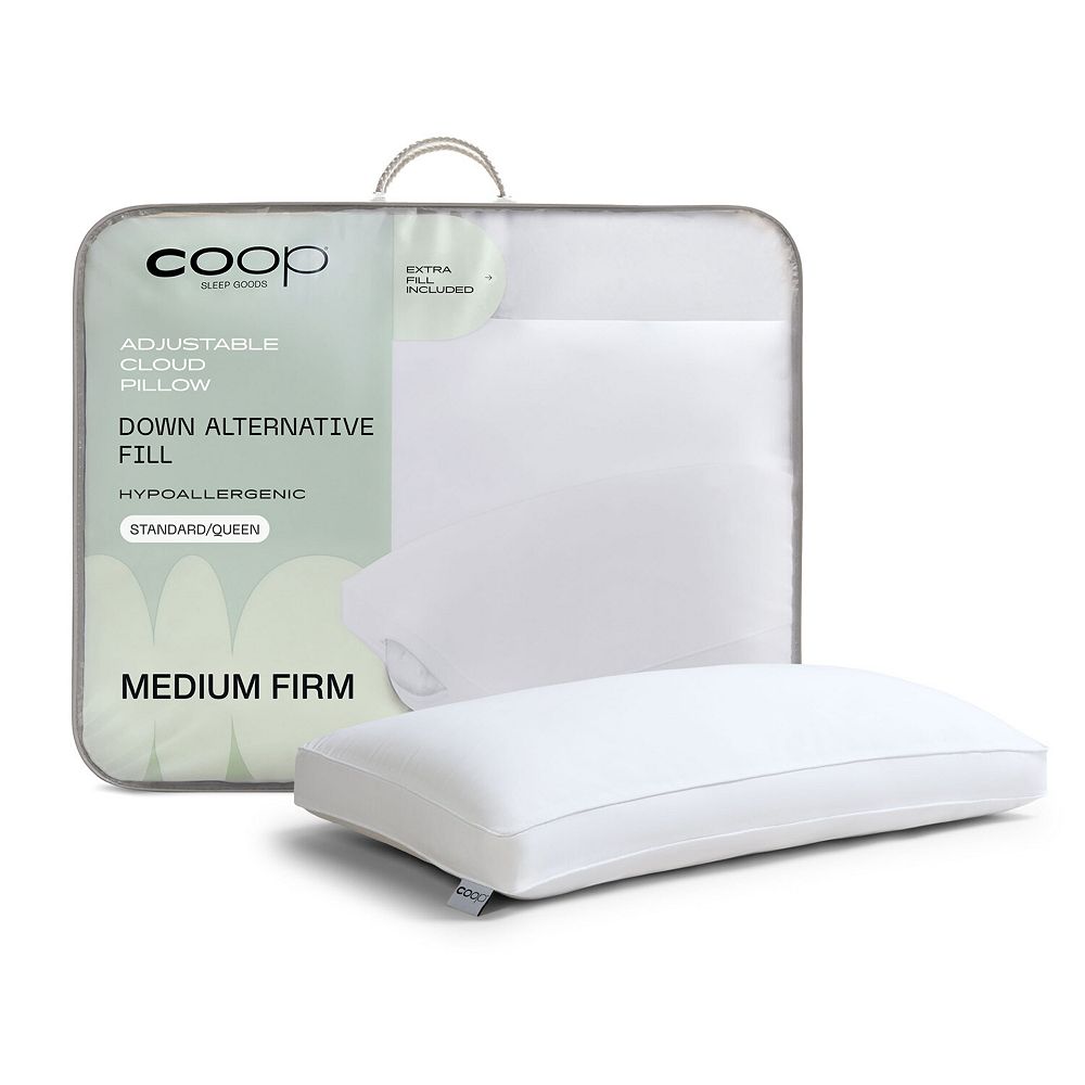 COOP Sleep Down Alternative Fill Medium Firm Adjustable Cloud Pillow