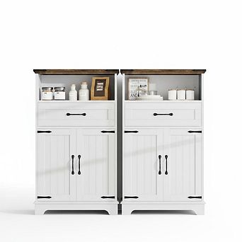 Bathroom Storage Cabinet Set of 2
