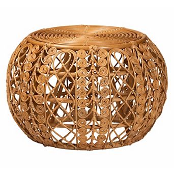 bali & pari Tiramisu Natural Rattan Round Coffee Table