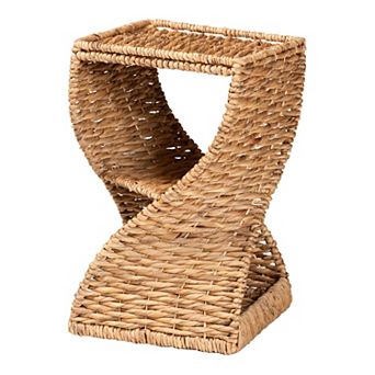 bali & pari Natural Seagrass End Table with Storage