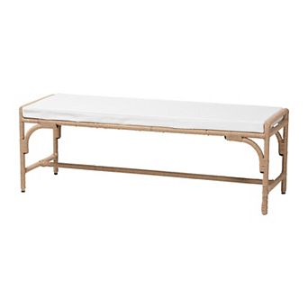 bali & pari Nasim Cushioned Natural Jute Bench