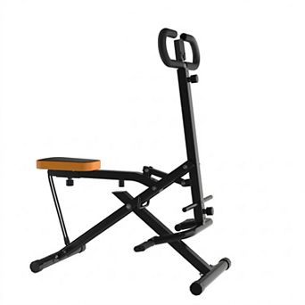 WOW PIONEER Foldable Squat Machine with Resistance Bands for Home Gym Fitness