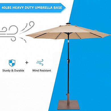25 Inch Square Patio Umbrella Base 42 LBS Weighted