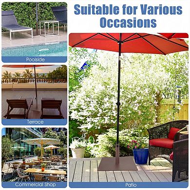 20 Inches Patio Umbrella Base Stand with 4 Adjustable Footpads