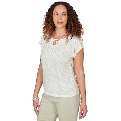 Hearts of Palm Women's Bloom Service Printed Poly T Sleeve Top