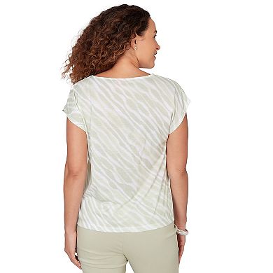 Hearts of Palm Women's Bloom Service Printed Poly T Sleeve Top