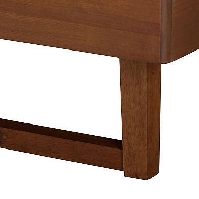 Baxton Studio Bryn Upholstered Platform King Bed with Tufted Headboard