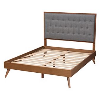 Baxton Studio Dericia Upholstered Platform King Bed