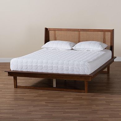 Baxton Studio Aveena Upholstered Platform Queen Bed