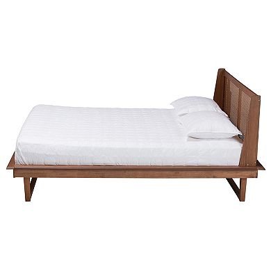 Baxton Studio Aveena Upholstered Platform Queen Bed