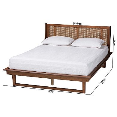Baxton Studio Aveena Upholstered Platform Queen Bed