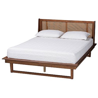 Baxton Studio Aveena Upholstered Platform Queen Bed