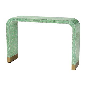 Baxton Studio Didrika Console Table with Unique Design and Gold Tone Accents