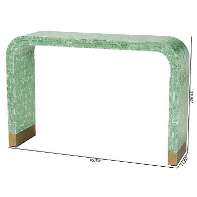 Baxton Studio Didrika Console Table with Unique Design and Gold Tone Accents