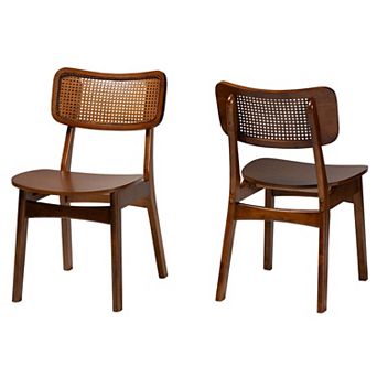 Baxton Studio Tafari Cane-Back Dining Chair 2 pc Set