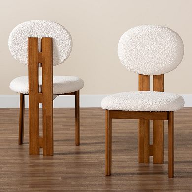 Baxton Studio Kacela Upholstered Dining Chair 2-Piece Set