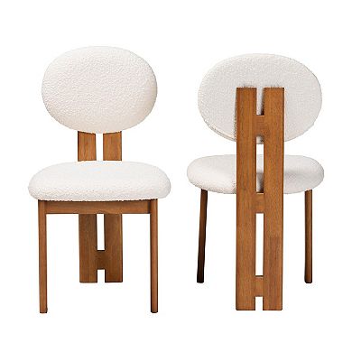 Baxton Studio Kacela Upholstered Dining Chair 2-Piece Set