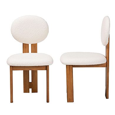 Baxton Studio Kacela Upholstered Dining Chair 2-Piece Set