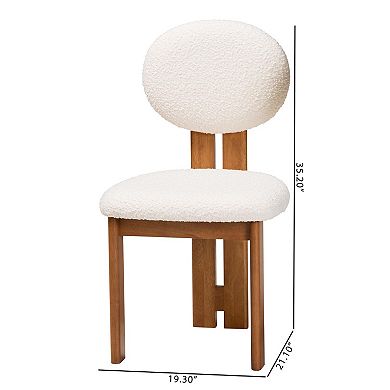 Baxton Studio Kacela Upholstered Dining Chair 2-Piece Set