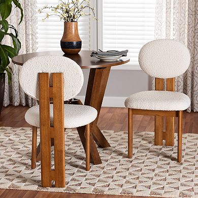Baxton Studio Kacela Upholstered Dining Chair 2-Piece Set