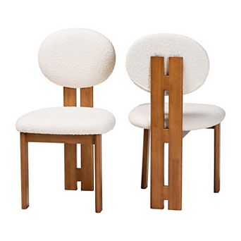 Baxton Studio Kacela Upholstered Dining Chair 2 pc Set