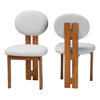 Baxton Studio Kacela Upholstered Dining Chair 2 pc Set