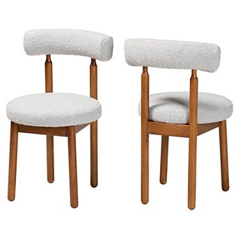 Baxton Studio Edric Upholstered Dining Chair 2 pc Set