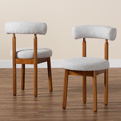 Baxton Studio Edric Upholstered Dining Chair 2-Piece Set