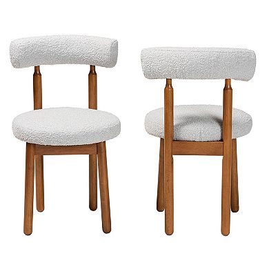 Baxton Studio Edric Upholstered Dining Chair 2-Piece Set