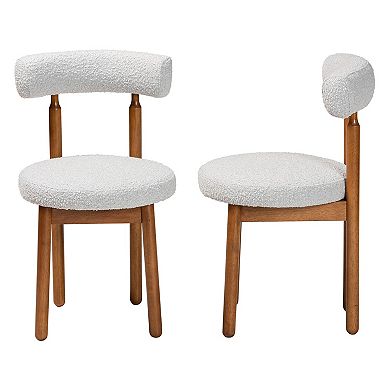 Baxton Studio Edric Upholstered Dining Chair 2-Piece Set