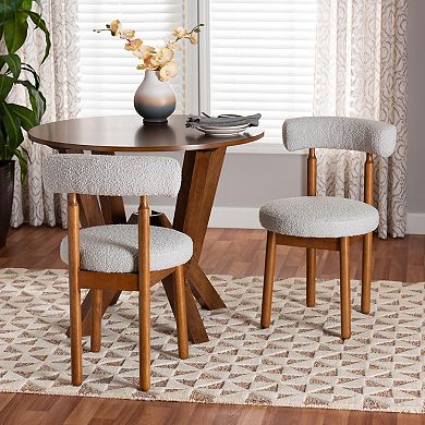 Baxton Studio Edric Upholstered Dining Chair 2-Piece Set