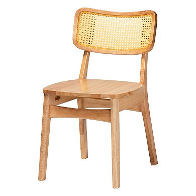 Baxton Studio Dulcet 5-Piece Dining Set with Natural Wood Finish