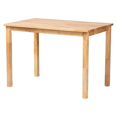 Baxton Studio Dulcet 5-Piece Dining Set with Natural Wood Finish