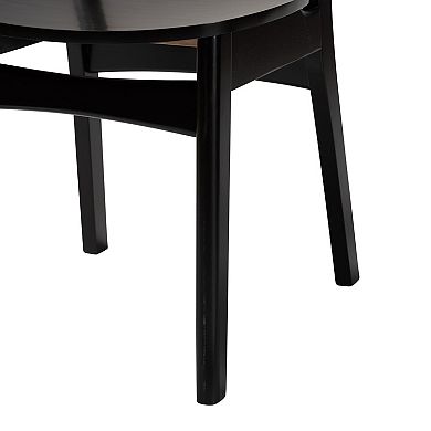 Baxton Studio Estera 7-Piece Dining Set with Cane-Back Chairs