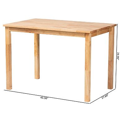 Baxton Studio Eveline 43-inch Rectangular Dining Table