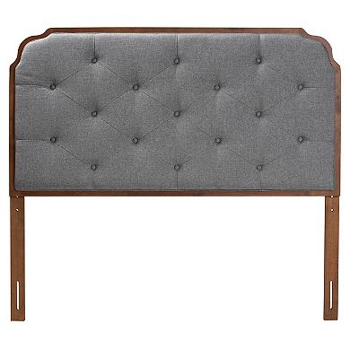 Baxton Studio Shanti Upholstered Tufted King Headboard