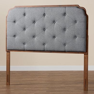 Baxton Studio Shanti Upholstered Tufted King Headboard
