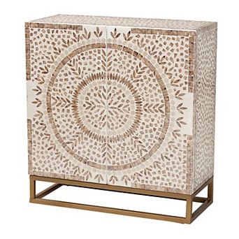 Baxton Studio Ercilia Mother-of-Pearl Storage Cabinet