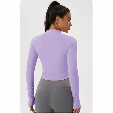 Women's Cropped Zip-Up Yoga Jacket