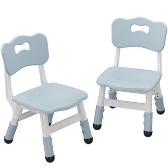 Adjustable 3-Level Toddler Chair Set of 2, Ergonomic Plastic Kids Seating for Playroom Classroom