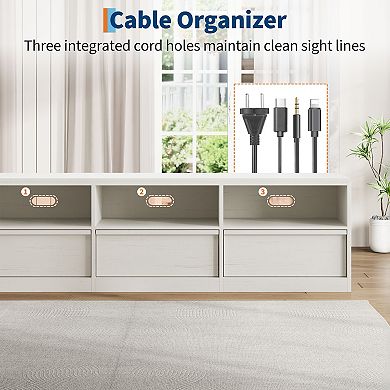 Mid-Century Modern TV Stand, Heavy Duty Entertainment Center and Media Console Cabinet