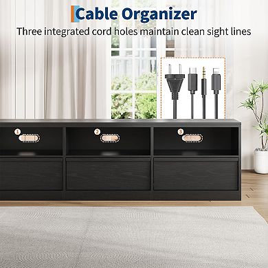 Mid-Century Modern TV Stand, Heavy Duty Entertainment Center and Media Console Cabinet