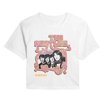 Juniors' The Beatles The Inner Light Distressed Cropped Tee