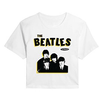 Juniors' The Beatles 1965 in Person Cropped Tee