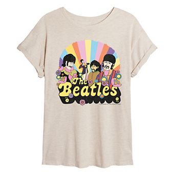 Juniors' The Beatles Retro Oversized Tee