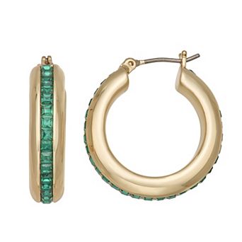 Nine West Gold-Tone Polished Click-It Earrings