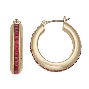 Nine West Gold-Tone Polished Click-It Earrings